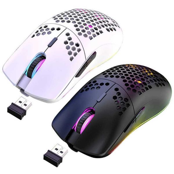 G32B XYH80 Hollow-out Honeycomb 2.4GHz Wireless Gaming Mouse 4 Gear 3200 DPI RGB Lighting Mice for PC Laptop M240820