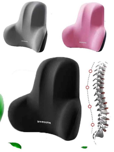 Memory Foam Lumbar Back Cushion for Sofa Car Office Gaming Chairs and Postpartum Waist Support Multi functional PadsXJ240821