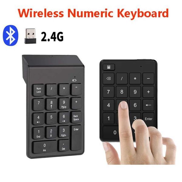 Wireless Number Pad 19 Keys -Cpatible5.0 Mini Financial Accounting Keyboard External Numpad Keyboard for Laptop PC Z250115