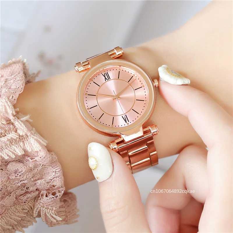 Casual Ladies Quartz Watch Steel Band Strap Analog Wrist Watch Rose Gold Business Wristwatches Reloj Mujer Girls Clock GiftX240920