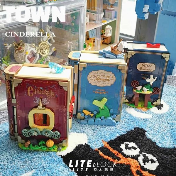 Dream Princess 3D Storybook Building Blocks Books Anime Film MOC Bricks Toys Cute Fairy TsModel Children Girl Birthday Gifts Z241208