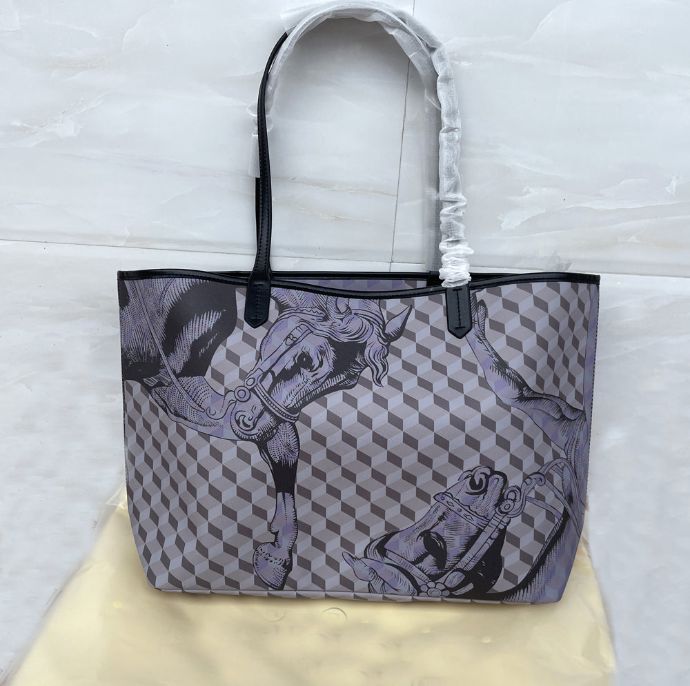 Women shopping LOUP NOIR bags totes SHOPPER LARGE Cheval Bordeaux Highest quality Card Holders shoulder bag single-sided Real handbag F4