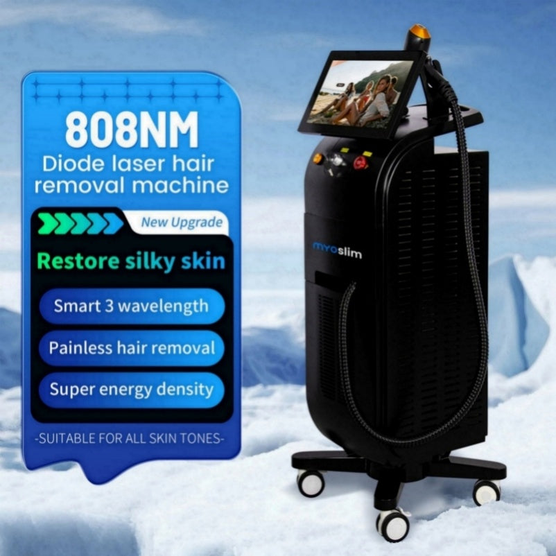 Professional Depilator Ice Platinum Cooling System Skin Care 808NM Diode Laser Hair Removal Machine 3 Wavelength