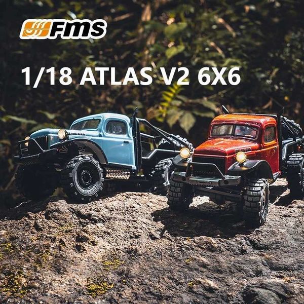FMS 1-18 ATLAS V2 newly upgraded RC off-road 6x6 6WD RTR car suitable for any terrain climbing model car adult children toy X250203