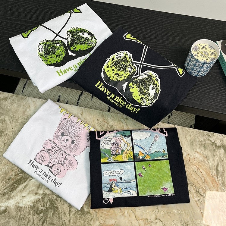 GA designer t shirt women designer clothes women Graphic Summer tank top Clothing Short Sleeve Tees Tops Mens Casual Cartoon short sleeve tops