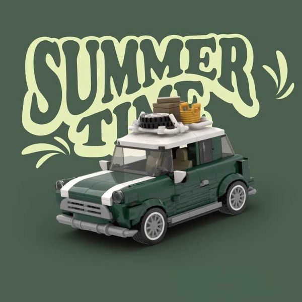 Pinplatinum Retro MINI Container Car Summer Time Series Puzzle Building Blocks for Boys and Girls GiftsC250212