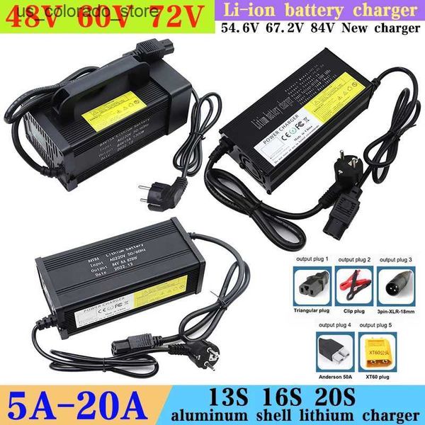 Wireless Chargers 5A 8A 10A 12A 15A 20A 54.6V 67.2V 84V 13S 16S 20S 48V 60V 72V Lithium ion charger High power intelligent display metal she