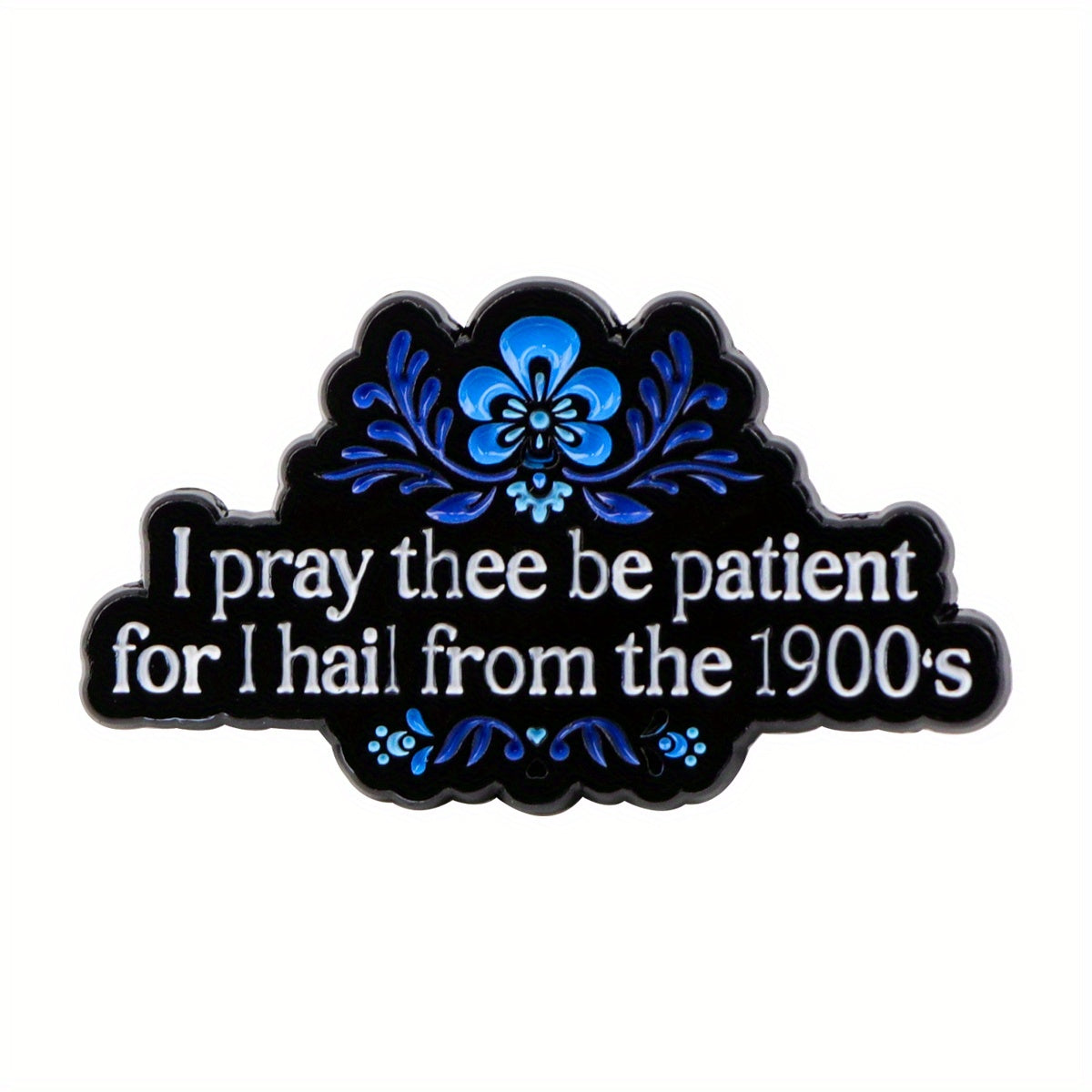 TEMU 1pc Elegant Enamel Jewelry Pin With - "i Pray Thee " Quote, Alloy Brooch For Backpacks & Bags - Ideal Gift For