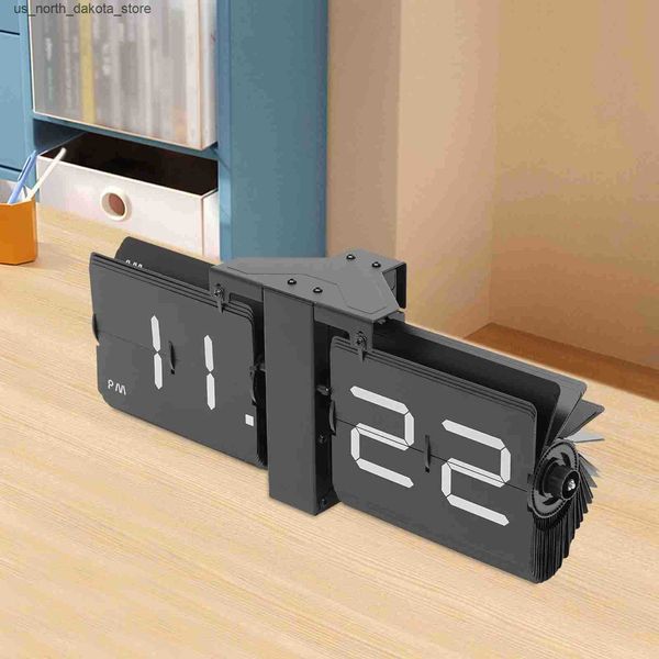 Desk Table Clocks Down Flipping Out Wall and Tabletop Flip Clock Battery Operated Digital Display J241219