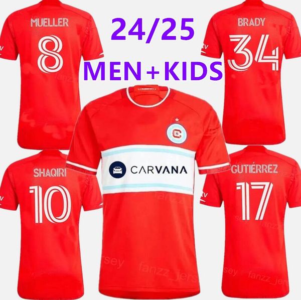 2024 CHICAGO WHITE fire soccer jerseys away SHAQIRI 10 J.TORRES 7 MUELLER 8 GUTIERREZ 40 24 25 football shirts top 2025 fan man FANS player
