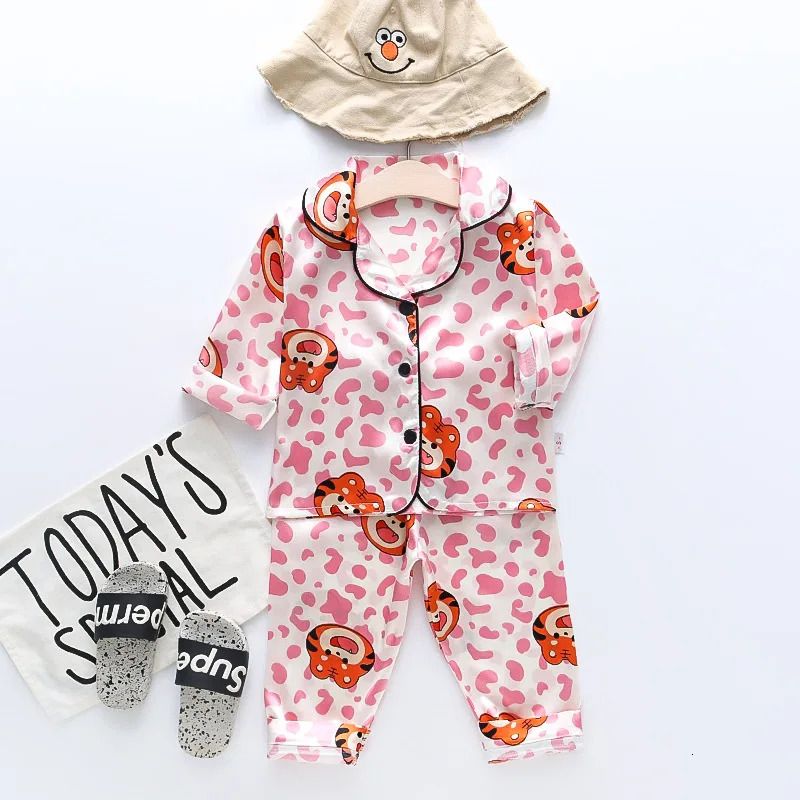 K526 Pajamas Children&#039;s Set Baby Girl Clothes Loungewear Pyjama Enfant Fille Kids Easter Rabbit Sleepwear Tops Pant Boy Sets