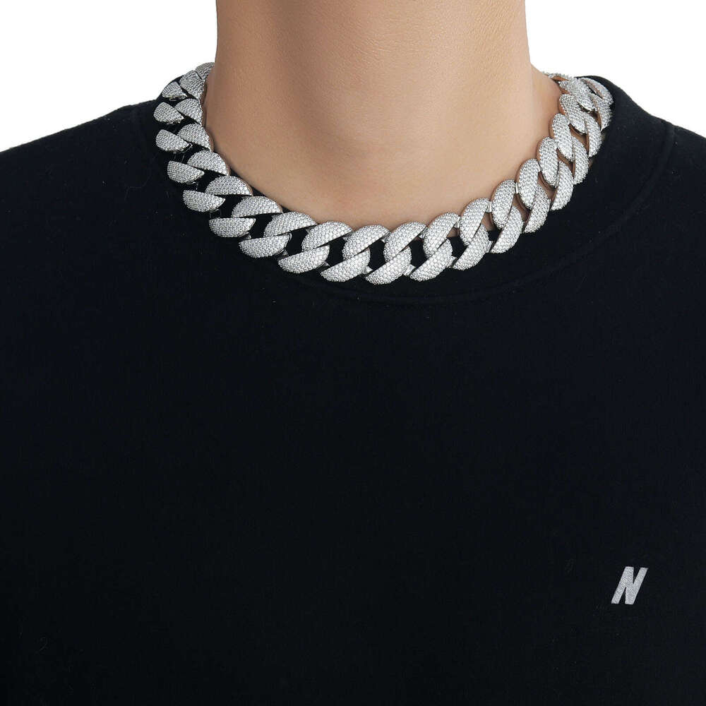 Luxury designer 22mm Bubble Cuban Chain Hip Hop 5 row Ice out vvs Moissanite Necklace Men&#039;s Necklace with free shipping
