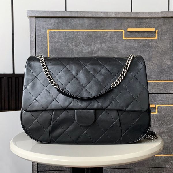 Top Quality 10A Women Chain Shoulder Bag Luxury Designer Genuine Leather Silver Hardware Crossbody Bag Flap Zipper Pocket Handbag Lady Casua