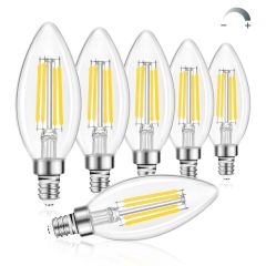 AiDot Linkind B11 Candelabra Led Bulbs 60W Equivalent-Soft Wihte-6 Pack
