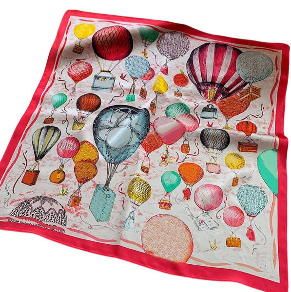 New Silk scarf Patchwork Flower Scarves Classic Luxury Style Charming Girls&#039; Wrap Selected Versatile Gift Accessories Couples Fashion V