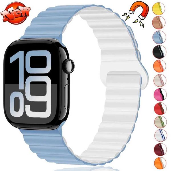 Hot Sale Silicone+magnetic strap suitable for Wah Band 49mm 46mm 45mm 44mm 42mm 41 40mm wristband bracelet iWah series 10 tra 9 8 7 6 5 SE T