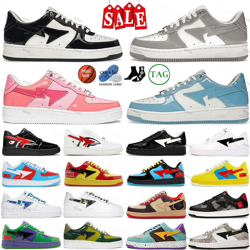 With box Designer Shoes mens womens Platform Sneakers Black Camo Patent Leather Camouflage Skateboarding Jogging Scarpe Schuhe Sports Chaussures Tra