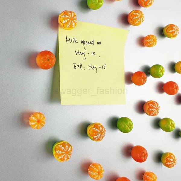 5pcs Orange Fridge Magnet Funny Home DIY Refrigerator Decoration Kitchen Gift Message Board Post-It Note Cute Creative StickerXJ240809
