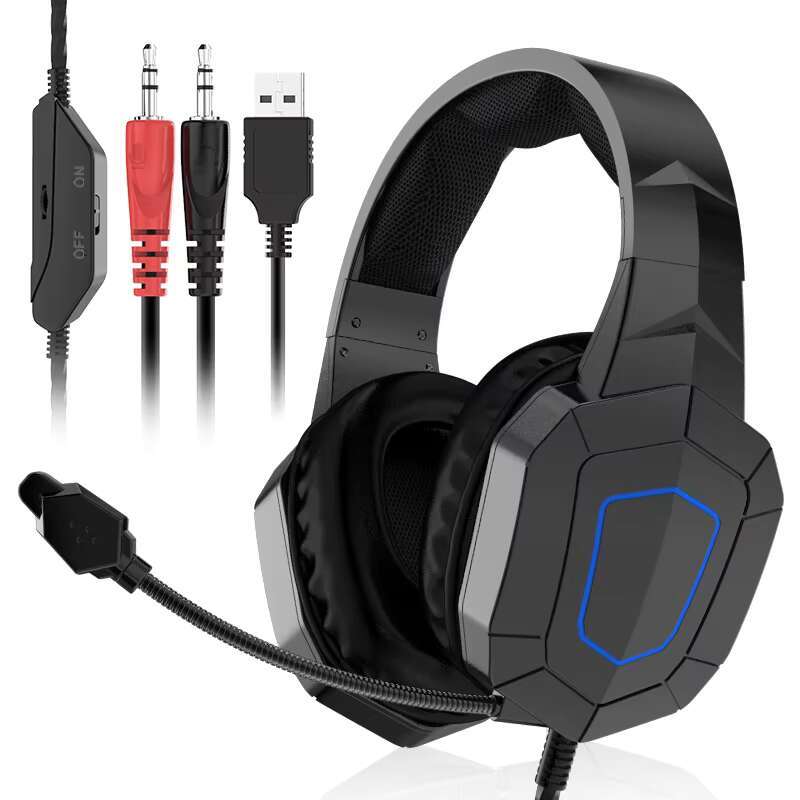 2020 Shenzhen Factory Newest Arrival Cool Comfortable Wearing USB Gaming Headphone With LED Light for Computer
