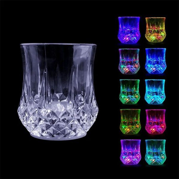 LED Flashing Glowing Wine Beer Glass Cup Mug Water Liquid Activated Light-up Luminous Party Bar Drink Cups
