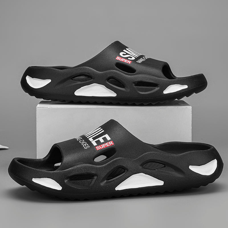 Fashion Men Women Slippers Sides Indoor Outdoor Sandals Beach Casual Shoes Soft Sole Slides Men Flip-flops Bathroom Men Slippers