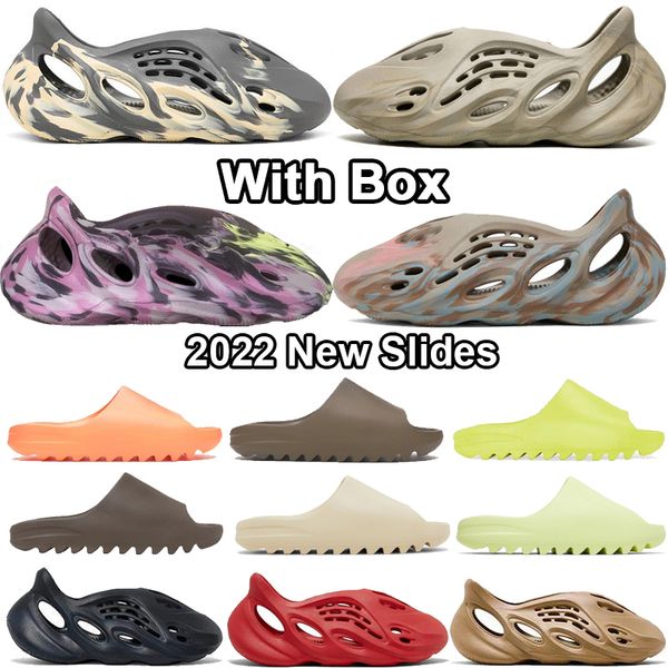 With Box Slides Mist Sulfur Stone Sage MX Sand Grey Sandals Vermillion Bone Cream Clay Men Women Ochre Moon Grey Mineral Blue Ararat White R