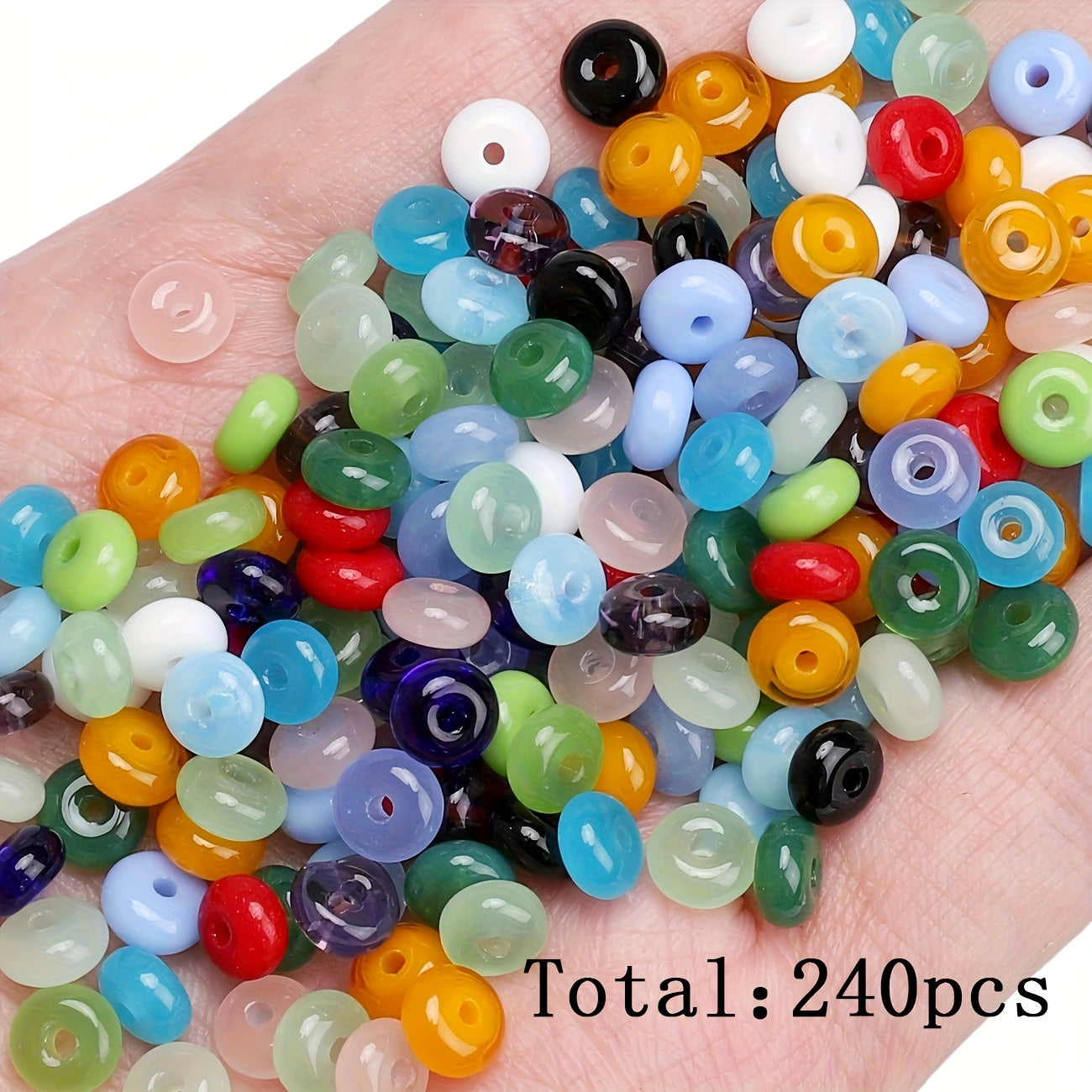 TEMU 116-240 Beadlicious Glass Seed Beads For Jewelry Making, 3x6mm Decorative Beads For Handmade Diy Bracelets, Necklaces, Phone Hangings - Multiple