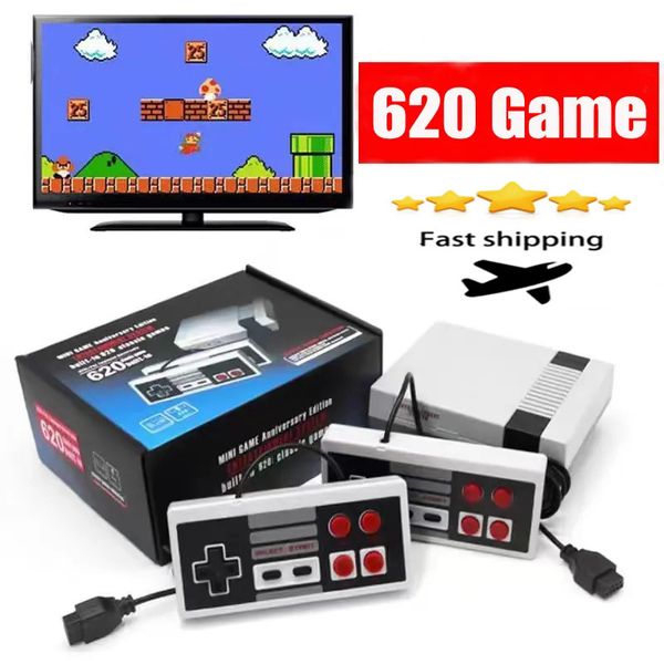 620 game Mini TV Handheld Family Recreation Video Game Console AV Output Retro Built-in 620 Classic Games Dual Gamepad Gaming Player fast sh