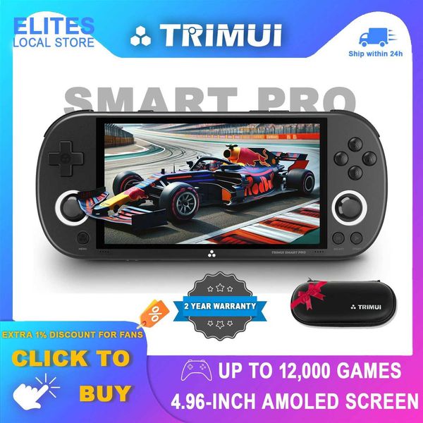 TRIMUI Smart Pro Retro Handheld Game Console 5000mAh 4.96 Inch IPS Sn 30000+ Games Portable Video Game PlayersC250212