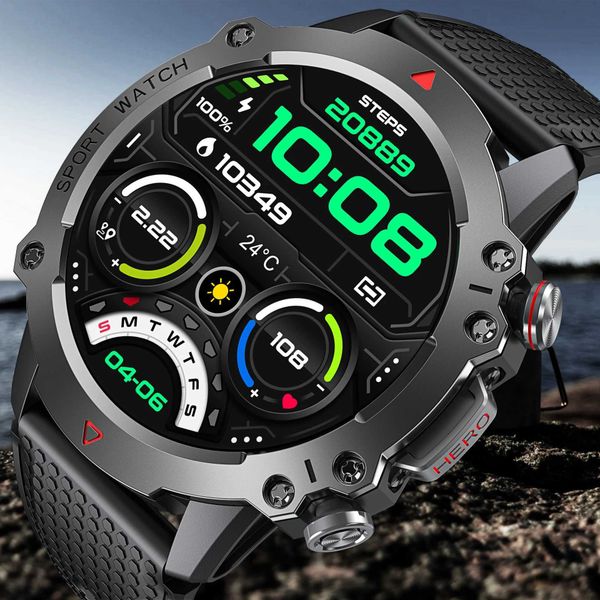 Canmixers smartwatch mens GPS sports trajectory sports watch wireless connections call heart rate blood pressure smartwatch X241226