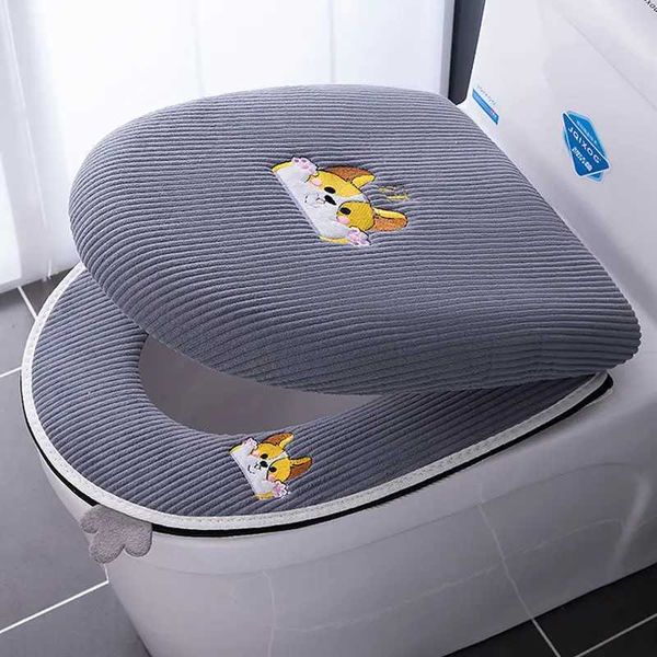 SRYSJS Toilet Seat Cover Soft 2-in-1 Zipper Protector WC Winter Warm Toilet Cover with Micro Lift Pad Replacement Passport Box W241204