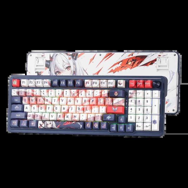 Keyboards Redragon K686 PRO SE 98 Keys Wireless Gasket RGB Gaming Keyboard 3-Mode Anime Mechanical Keyboard w-Hot-Swap Socket H241123