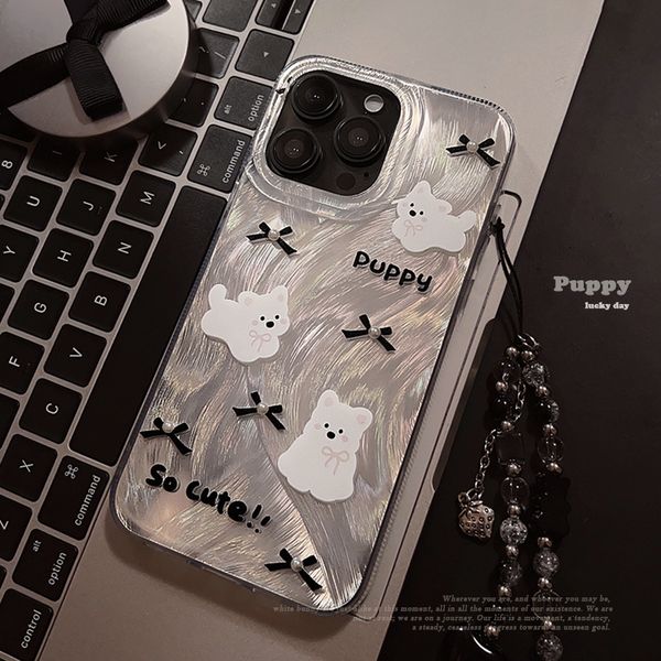 ddmygifts Feather Laser Phone Case Apple 15 Promax Suitable for iPhone 14 Cute Western Highlands 13 Hanging Chain 12 A