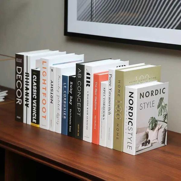 Modern Simulation Books Decoration Luxury Fake Books Ornaments Coffee Table Books Shooting Props Study Living Room DecorationXJ240828