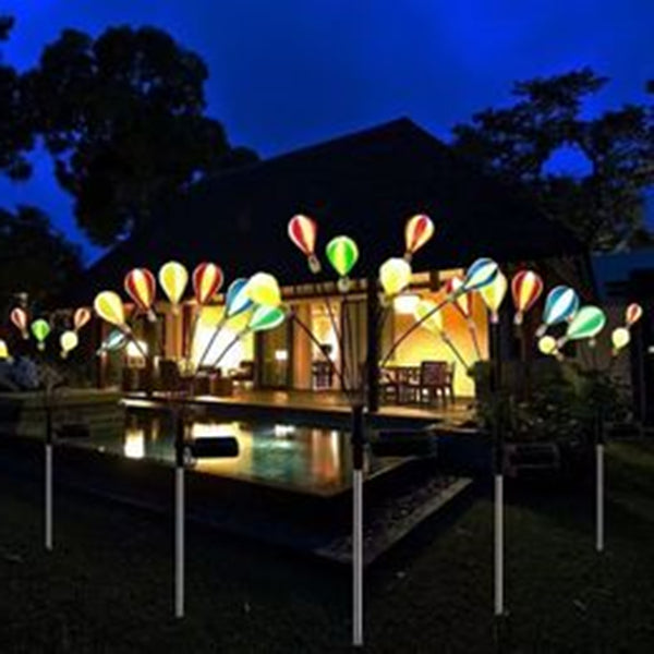 Solar Thermal Balloon LED Outdoor Garden Lawn Balcony Camping Wind Swing Light night Light