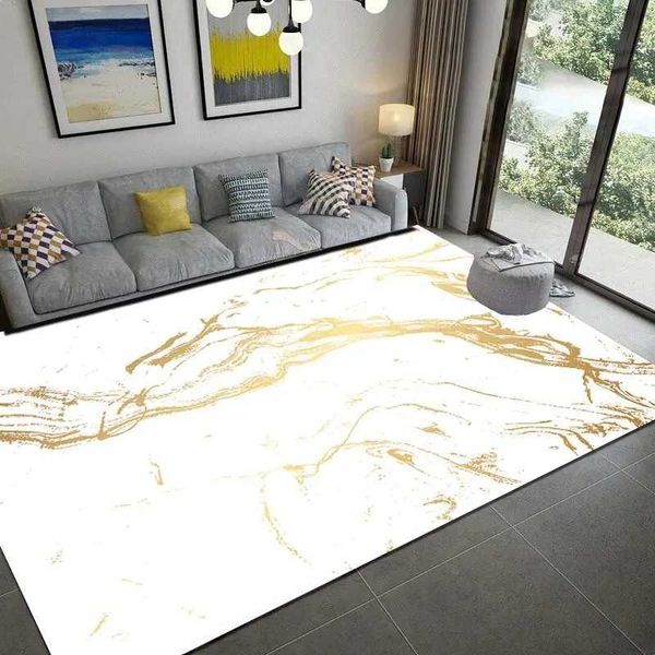 LARGE SIZE Luxury Marble Texture White Black Carpet for Living Room Bedroom Washable Rug Household Room Decor Carpet Floor MATXJ241211