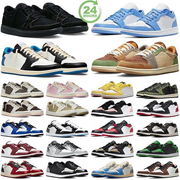 Designer Mens Basketball Shoes 1 Phantom Sports Sports reversos de mocha panda pinheiro Corte verde branqueada coral branqueado treinadores
