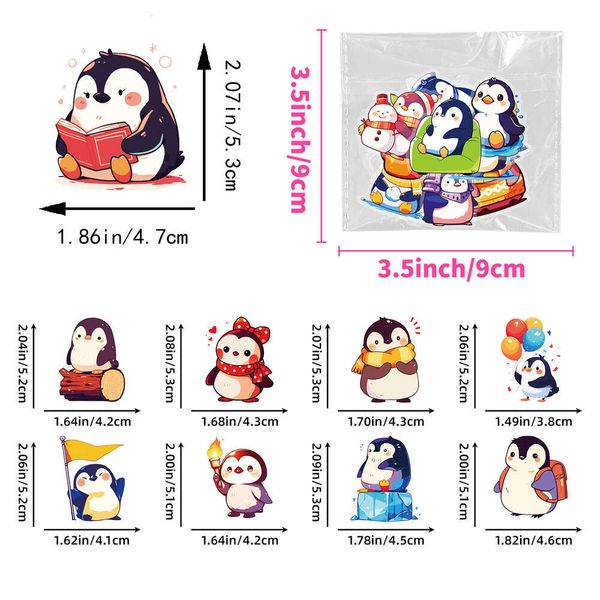 50 unique and adorable penguin PET cartoon waterproof stickerscute pet decoration lage notebook