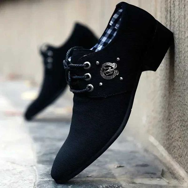 2023 Canvas Derby Shoes Mens Dress Shoes Wedding Canvas Casual Flats Male Formal Footwear Mixcolor Loafers loafers for men shoesC241207