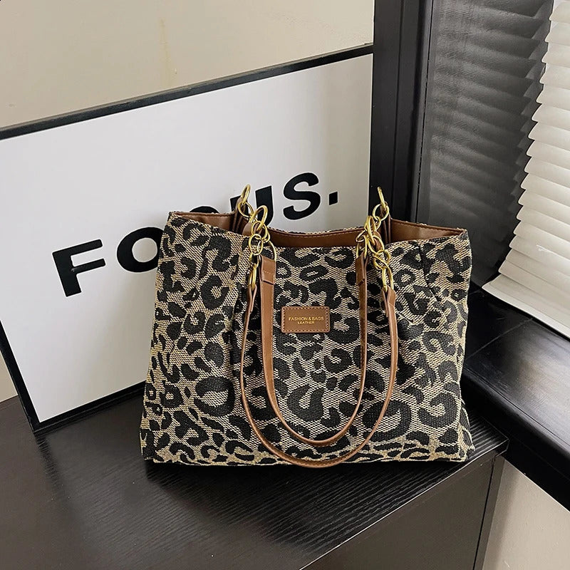 Fashion Retro Womens Shoulder Bucket Bag Large Capacity Soft Women Shopping Bags Trendy Spot Pattern Female Tote Bolsas Sac 241021