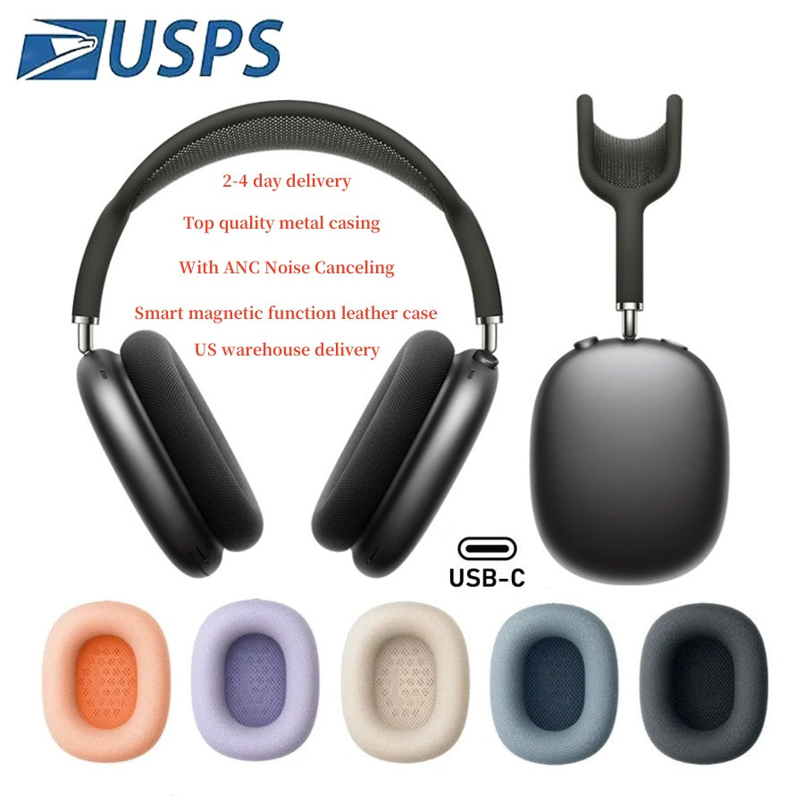 For Airpods Max 2 3 bluetooth earbuds Headphone Accessories Transparent Solid Silicone Waterproof Protective case AirPodspro Max Headphones Headset