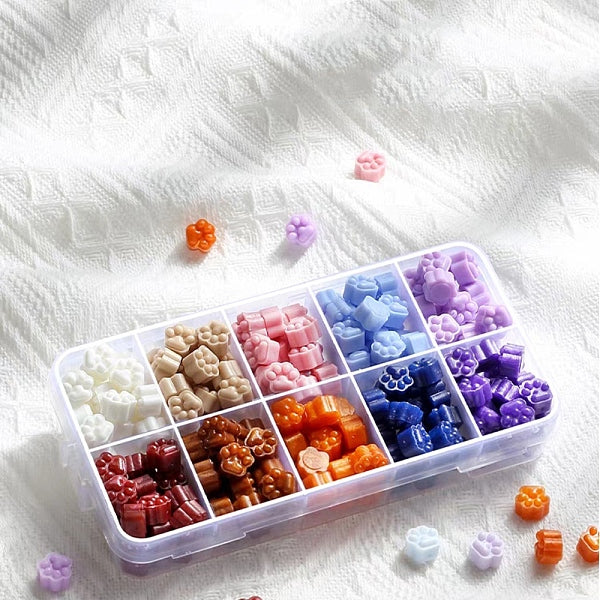 10 griglie 10 colori casuali particelle di ceralacca