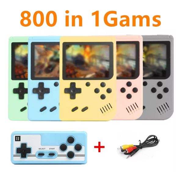 Retro Handheld Game Console Built-in 500 800 FC Games with Portable Case 3.0 Inch LCD Screen Video Game Double Player Kids Boys Gift