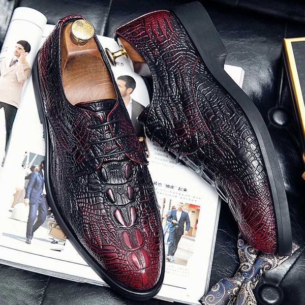 Hot selling mens dresses luxurious mens wedding shoes Oxford leather breathable platform mens brogue shoes Y241113
