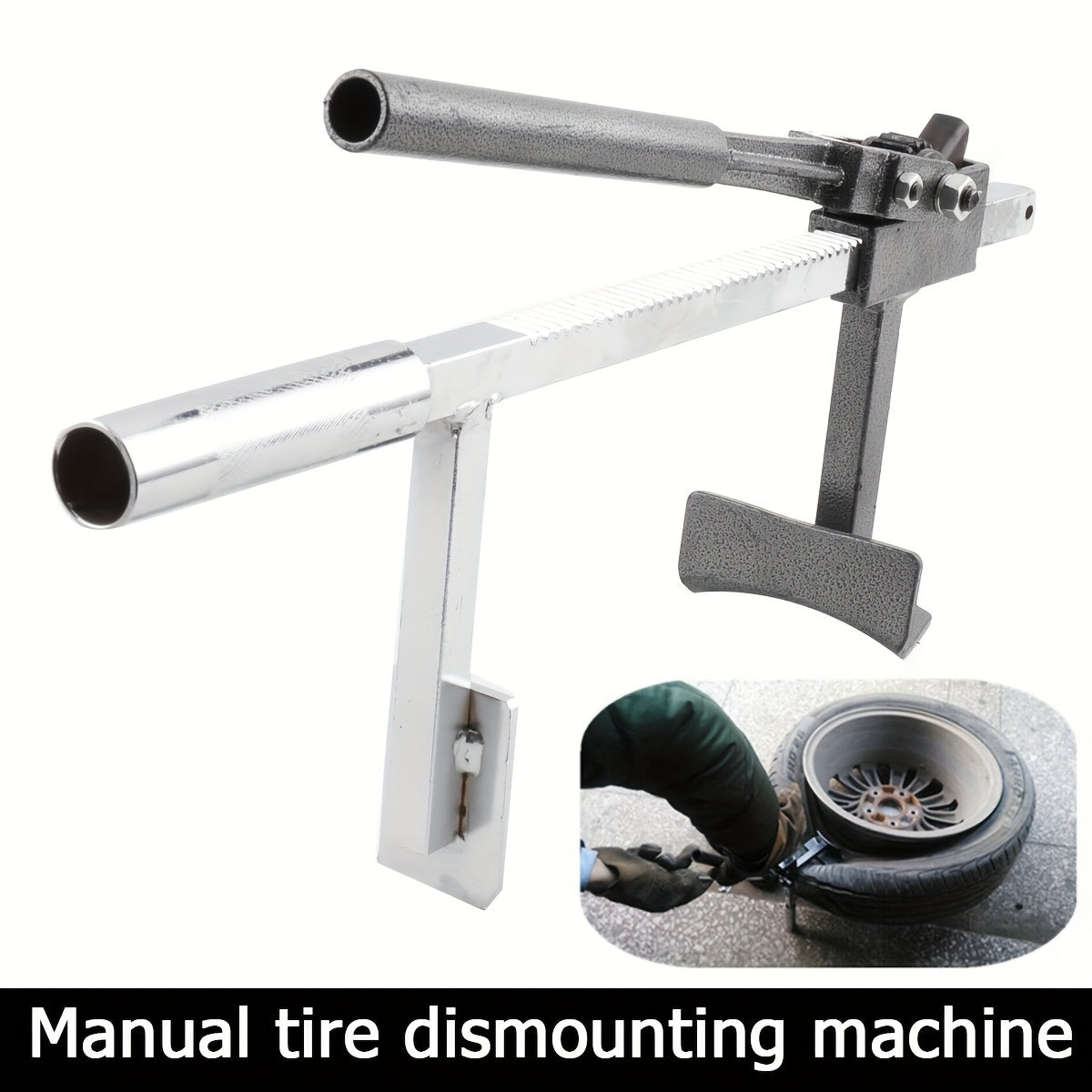 TEMU Manual Tire Changer Car Truck Motorcycle Bead Breaker Removal Machine Tire Changer Tool Machine Portable Hand Tire Mounting Machine For Home