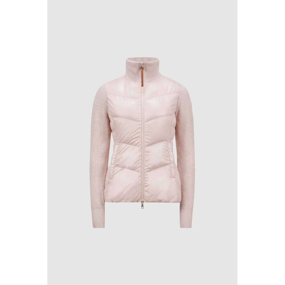 Winter jacket womens moncrccr Premium 90 White Duck Down designer Lightweight Puffer Jacket with Knitted Sleeves Stand Collar Warm Winter Coat Fashi