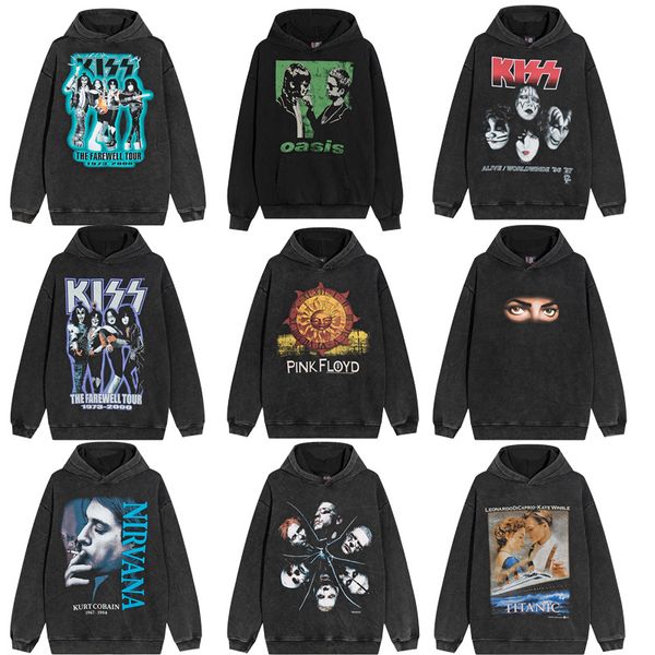 Women Designer Sweater Fleece Hoodies Thick Long Sleeve Warm Pullover Knitting Hoody Men Hooded Sweatshirt Washed Vintage Printing