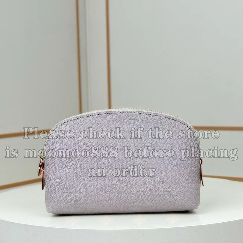 12A All-New Mirror Quality Designer Small Cosmetic Bag for Women 19cm Luxury Handbag Coated Canvas Cowhide Leather Trim Purse Zipper Pouch Clutch Ba