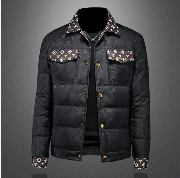 Men&#039;s Paris Designer Letter Printing Autumn-Winter Solid Color Jacket Cotton Padded Clothes Thickened Standing Collar Cotton Padded Cot