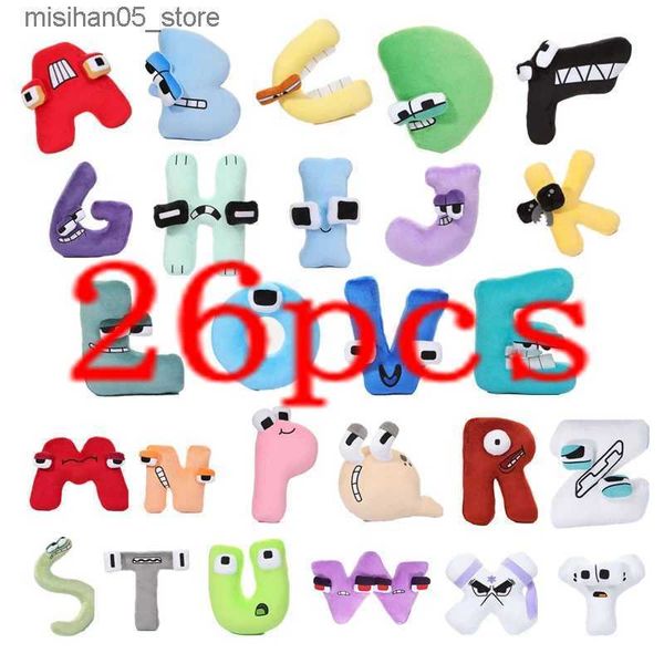 Plush Dolls 26 Alphabet Lore plush toys stuffed dolls educational dolls children 26 English letters (A-Z) childrens Christmas gifts Q240322
